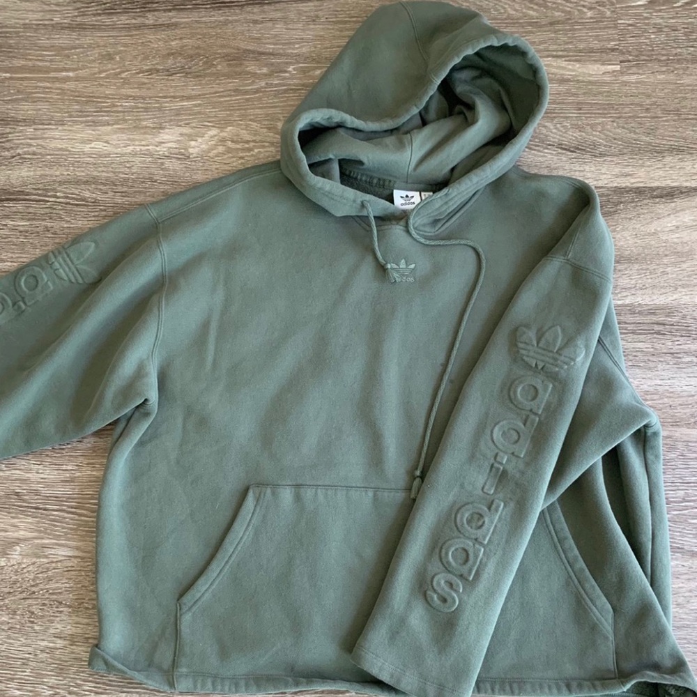 Green Adidas Trefoil Hoodie